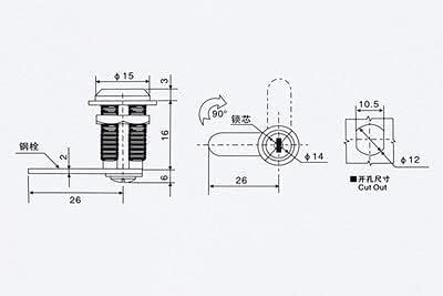 4PCS Cam Cylinder Locks Door Cabinet Mailbox Drawer Cupboard Locker Security Furniture with ABS Keys Hardware
