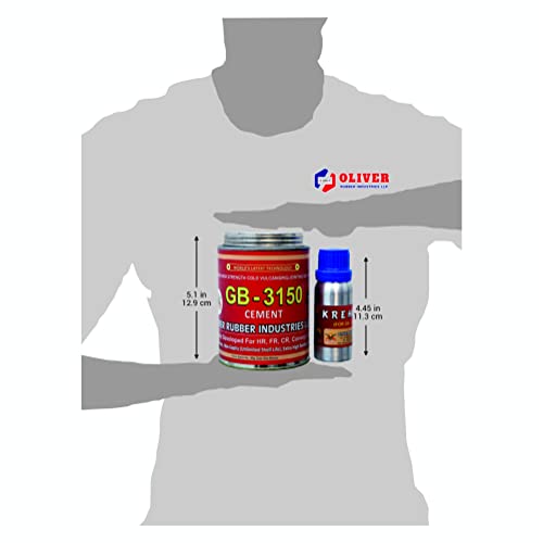 Oliver Rubber Cold Vulcanizing GB-3150 Cement Adhesive with Hardener for Heat Resistive Conveyor Belt & Pulley Lagging Jointing Cold Bonding Glue | Rubber Cement | Rubber Glue