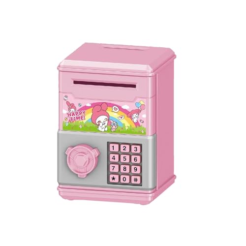 Kawaii Mini Piggy Bank for Boys Girls, Kids Money Saving Box Money Safe,Suitable, Birthday Gifts (melod)