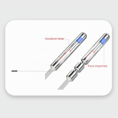 Nikou Sonde Capteur de Température PT100, Étanche Sonde de Thermistance à 3 Fils Thermocouple de Type K pour Contrôleur de Température Constante – vue 5