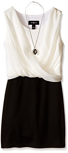 Amy Byer Girls' Twist Front Blouson Dress
