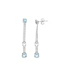 BIZZARRO Aretes De Plata 925 Con Zirconias De Colores Modelo SIL-286-A