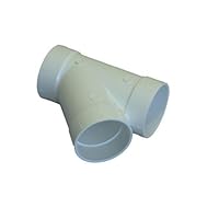 Vaculine Abzweiger 45° für Zentralstaubsauger, 2-Zoll (50,8mm), Weiß, Kunststoff, Vakuumrohrsystem-Abzweiger, 1 Stück