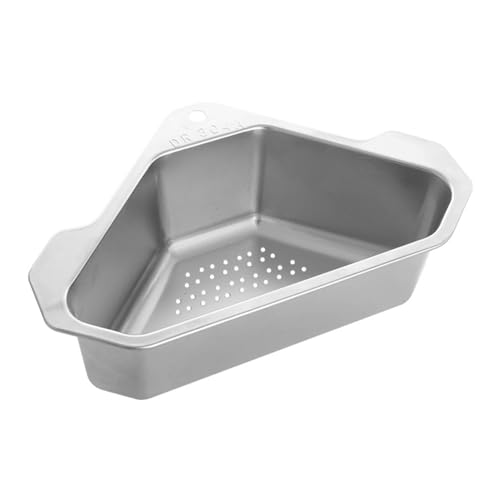 Colador Triangular de Acero Inoxidable para Fregadero