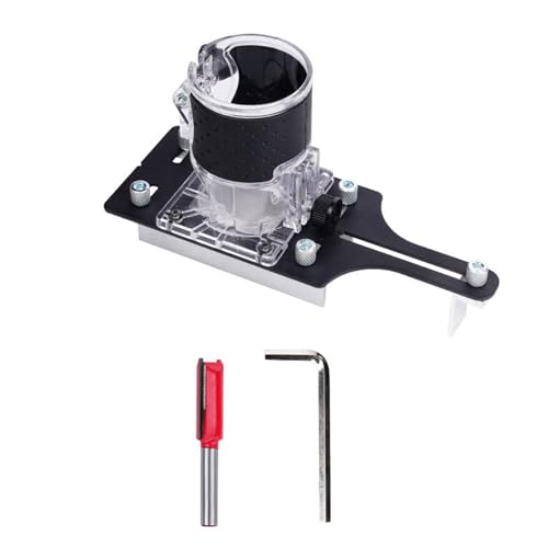 2 in 1 Grooving Tool Positioner and Limiter Attachments Accurate Scale Fence 10 40mm for Furniture Slotting Aid Carbon Steel Bas