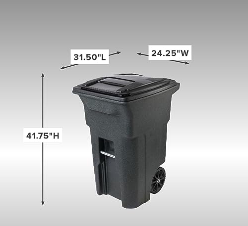 Batane 64 Gallon Black Garbage Can With Wheels And Lid thumb #2