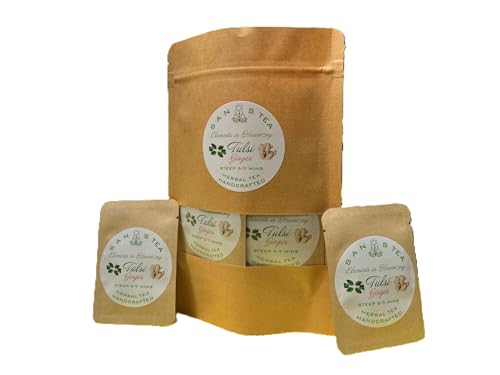 SanosTea Tulsi Ginger Tea, Herbal Blend