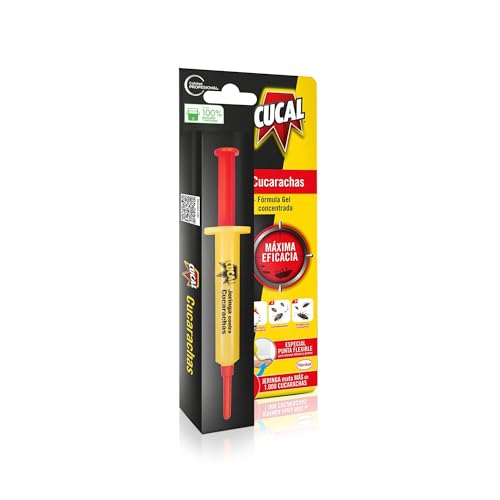 Cucal Jeringa Insecticida contra Cucarachas, Insecticida contra cucarachas, Cebo en gel (listo para su uso), máxima eficacia, alto poder atrayente