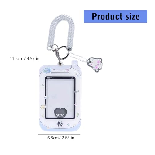 Acrylic Photocard Holder with Pendant Keychain Bus Card Protector Cartoon Card Holder Credit Card Sleeve Covers3