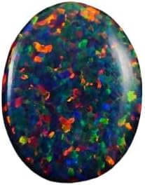 Black Australian Fire Opal Stone – Certified Natural AAA++ Quality Genuine Loose Gemstone | Oval Cabochon | Rainbow 3D Flash | Unisex Jewelry Making