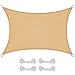 CelinaSun tenda parasole a vela giardino balcone incl. corde di fissaggio PES BASIC rettangolo 2,5 x 3 m beige sabbia protezione solare