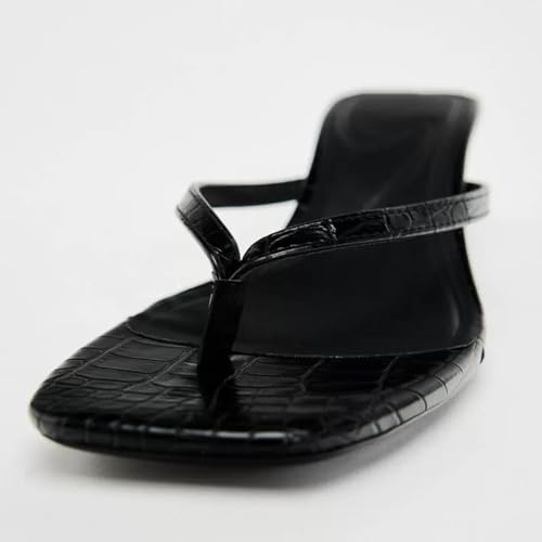 Women's Kitten Heel Flip Flops Thong Slide Sandals3