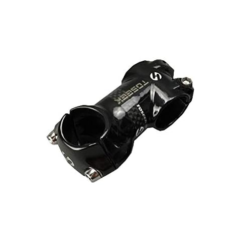 TOSEEK MTB Mountain Folding Bike Forged Aluminum Carbon Cover Stem 25.4x50/60/70/80mm (Glossy, 60mm) Cover