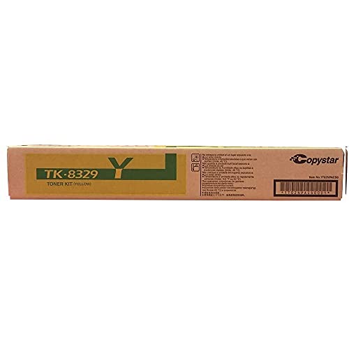 Kyocera 1T02NPACS0 Model TK-8329Y Yellow Toner Cartridge For use with Kyocera/Copystar CS-2551ci and TASKalfa 2551ci Color Multifunction Printers, Up to 12000 Pages Yield at 5% Average Coverage