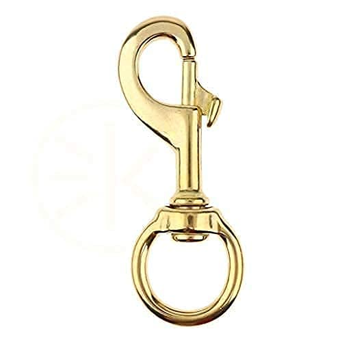 D&C Paws Heavy Duty Solid Brass Swivel Bolt Snap Hook Clip Buckle (Pack of 2 Pcs)