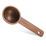 Walnut Wooden Coffee Scoop for Jars, Coffee Scoop for Ground Coffe Handmade Tablespoon Measuring Spoon for Coffe Beans Tea Spices 15ml 1 Tablespoon Home Kitchen Accessories for Jars and Containers