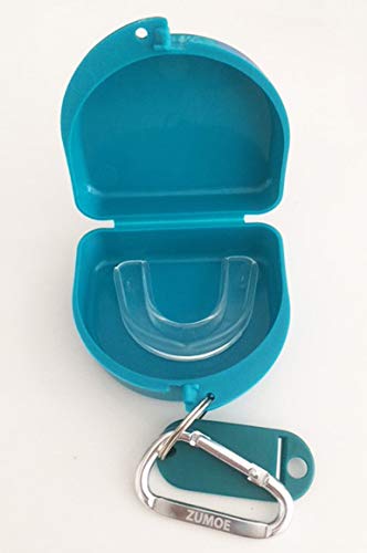Zumoe Lacrosse (Aqua) Mouth Guard Retainer Case - 7 Standing Sticks #TOP3