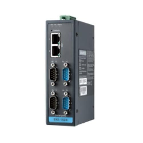 EKI-1524-CE 4-Port RS-232/422/485 Serial Device Server - Twisted Pair - 2 x Network (RJ-45) - 4 x Serial Port - 10/100Base-TX - Fast Ethernet -