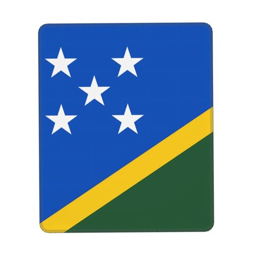 Phayah Tapis de souris à motif drapeau des îles Salomon, tapis de souris portable avec base en caoutchouc antidérapant, sans fil, pour ordinateur portable, bureau et maison, 21 x 26 cm