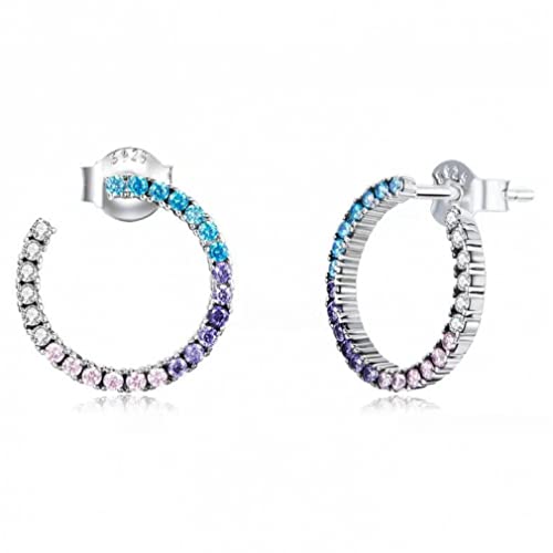 Boucles d'oreilles Cercle Coloré en Zircon : Révélez Votre Éclat Intérieur
