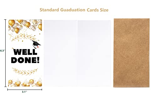 Pinkeesea Graduation Cards 2023-20 Pack - Graduation Greeting Cards With Kraft Envelopes With Stickers - Bulk Grad Cards #TOP3