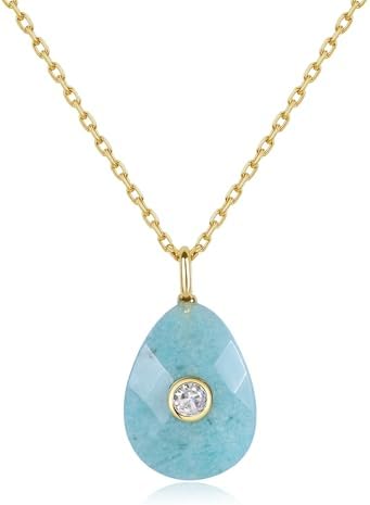 COAI Collier Or Femme, Collier Pierre Naturelle Femme, Pendentif ...