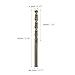 uxcell 4pcs 4.3mm Drilling Dia Straight Shank High-Speed Steel Cobalt Metric Twist Drill Bit Rotary Tool