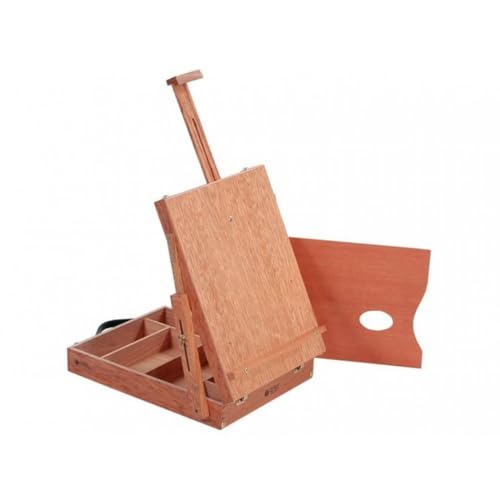 Estojo/Cavalete Compacto, com Paleta de Compensado e Alça para Transporte, Trident, 12504, Madeira Eucalipto Clara