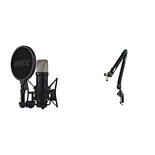Rode NT1 5th Generation Condenser Microphone with SM6 Shockmount and Pop Filter Black & PSA1