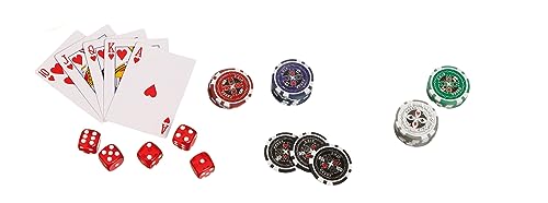 Philos 3757 - Pokerkoffer, Aluminiumkoffer, 300 Casino-Pokerchips (11,5g)