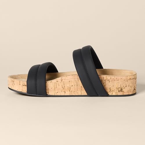 Image of Amazon Essentials Women's Two Strap Slide Cork Sandals | Casual Sandals