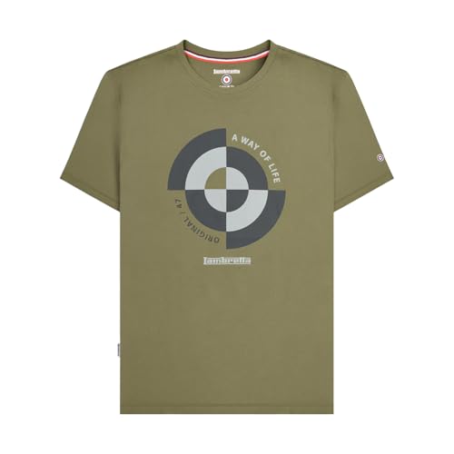 T-shirt Lambretta Target Quadrant homme manches courtes anti-déformation été