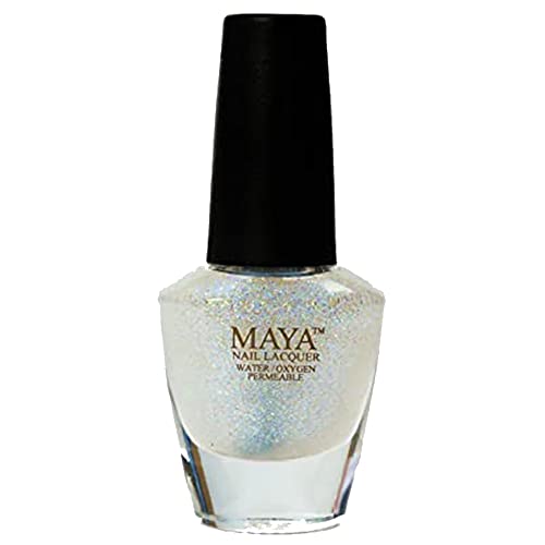 MAYA Nail Lacquer (Glitter Top Coat Nail Polish). Breathable, Halal,