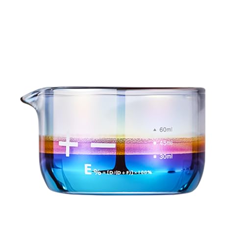 Vaso medidor espresso de vidrio 100 ml con pico vertedor miniatura 1