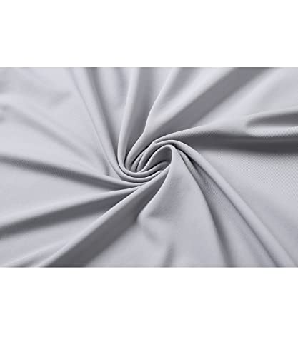 Vidusou Ladies Golf Shirts,Short Sleeve V Neck Workout Tops Sport Shirts Moisture Wicking Performance Cool Quick-Dry Activewear Gym Clothes Light Grey Large #TOP4