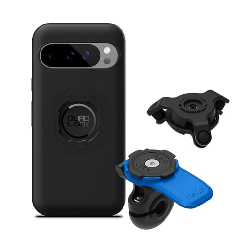 Quad Lock Mirror Motorcycle Phone Mount with Vibration Dampener and MAG Phone Case for Pixel 9/9 Pro