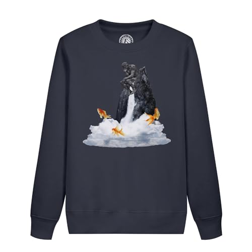 Sweatshirt enfant poisson volant vêtement artistique surréalisme cascade pour fille et garçon