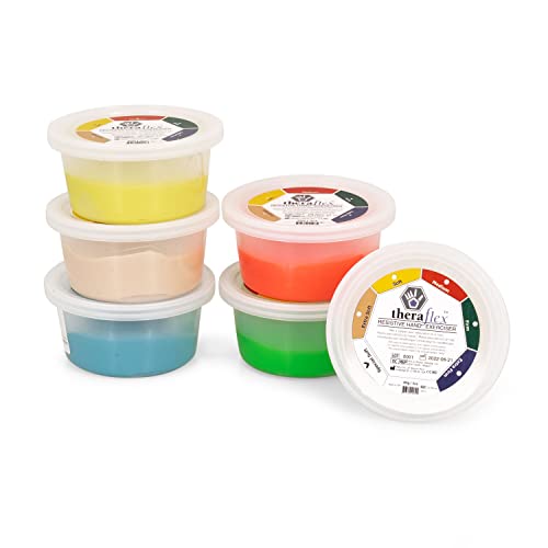 Theraflex Therapieknete 85 g | 6er Set | Handtraining | Fingertraining Cover