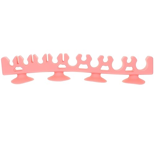 FOMIYES Makeup Brush Drying Rack Brush Drying Holder with Suction Cup Silicone Makeup Brush Drying Rack Cosmetic Brush Dryer Stand Portable Washing Tool Black Silicone Makeup Brush Holder