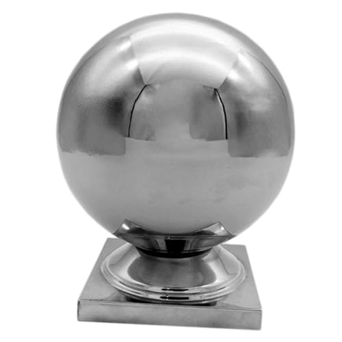 Abaodam Metal Garden Gazing Ball Stand Reflective Sphere Ceramic Globe Stainless Steel for Outdoor Decor