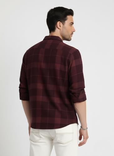 Image of Mens Casual N Formal Single Pocket Check Shirt
