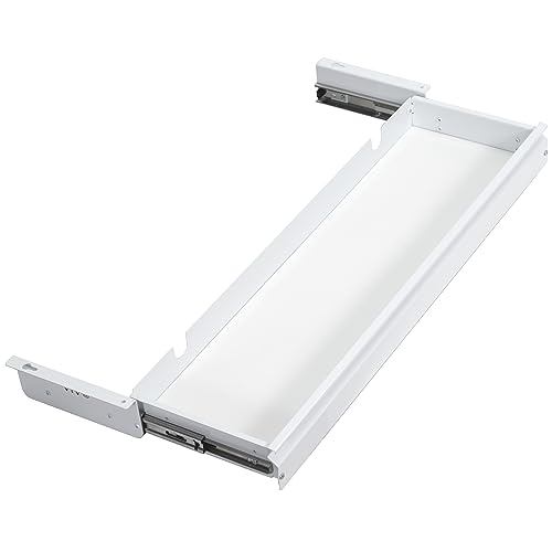 Image of VIVO Large 33 inch Under Desk Slide Out Storage Drawer Organizer, White, DESK-DR33-W