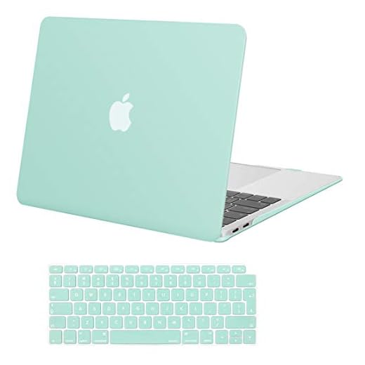 MOSISO Funda Dura Compatible con 2020 2019 2018 MacBook Air 13 Pulgadas A2337 M1 A2179 A1932 con Touch ID,Ultra Delgado Carcasa Rígida Protector de Plástico Cubierta & Piel de Teclado,Menta Verde