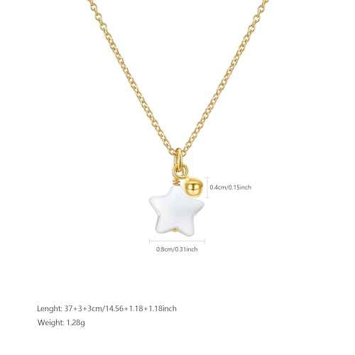 SUYACS 925 Sterling Silver Cute Star and Bead Necklaces for Women (Gold) by SUYACS - Used condition - Image 4