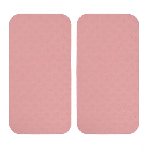 Rodilleras antideslizantes para yoga, 2 unidades, para fitness y ejercicio, alfombrilla protectora de TPE lavable para rodillas y codos (rosa)