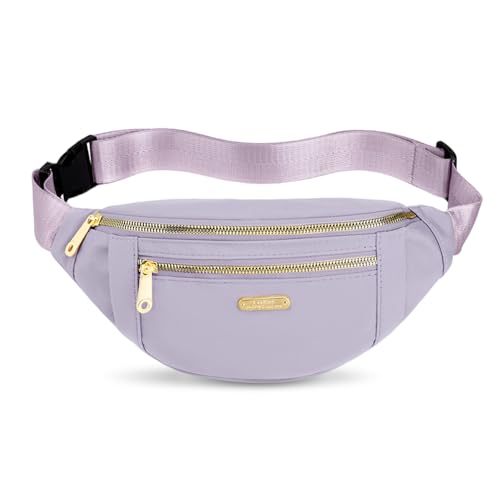 HMCEY Bauchtasche,Gürteltasche Reisen,Travel Fanny Pack,Bum Bag Waist Bag Belt,Verstellbare Hüfttasche,Brusttasche Schultertasche,Handytasche Umhängetasche für Sport, Shopping, Outdoor - Lila