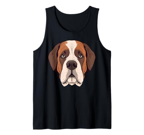 Cara de San Bernardo, lindo perro de San Bernardo, mamá o papá Camiseta sin Mangas