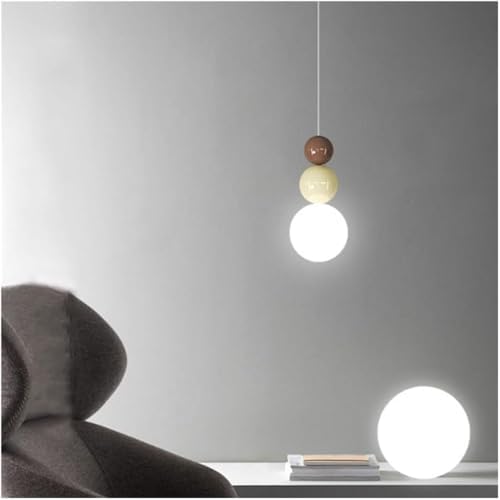 Nordic Children's Acrylic Pendant Light - Cream Iron Chandelier with LED Base for Kids Room, Study, Restaurant - Romantic Hanging Lamps for Nursery & Playroom Decor