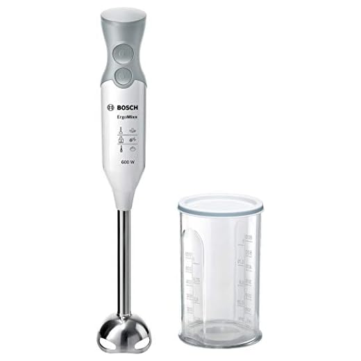 Bosch Hogar ErgoMixx Batidora De Mano Bosch MSM66110, 600 W, 0.38, Plástico/Metálico, Gris