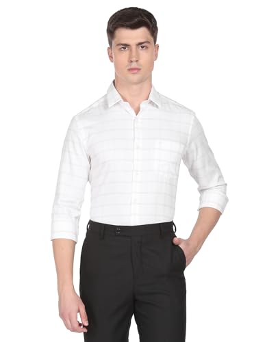 Image of Arrow Slim Fit Mens Formal Shirt - 100% Cotton, Breathable & Comfortable, Full Sleeves Shirts for Men